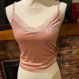 Forever 21 pink velvet cami top S